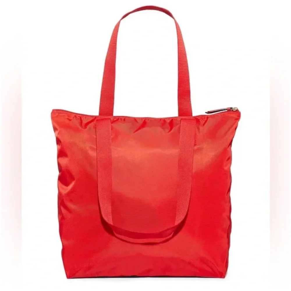 Victoria Secret Red Heart Tote Packable Travel Bag Valentine Nylon OS